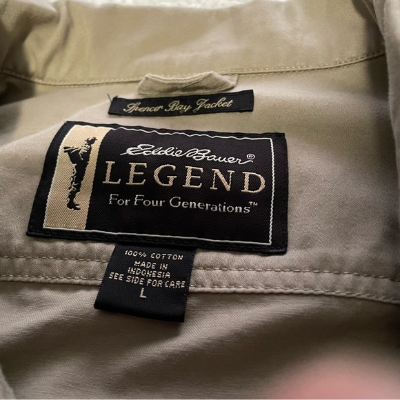 Eddie Bauer legend Spencer bay jacket size large light brown - Picture 10 of 15